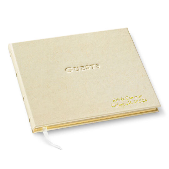 Hardcover Leather Guest Book